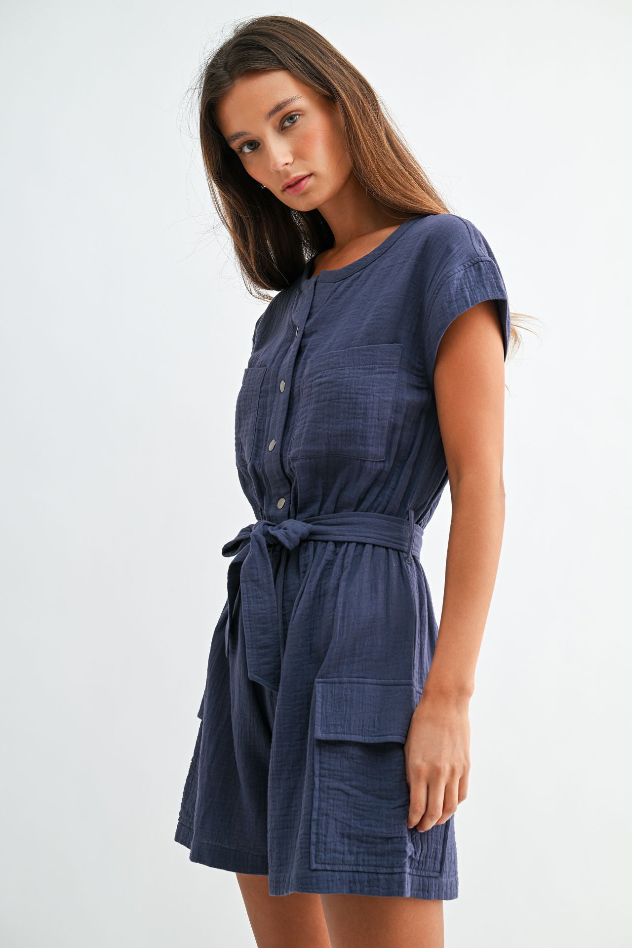 Smoke Tie Waist Romper