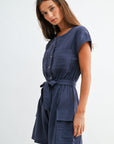 Smoke Tie Waist Romper