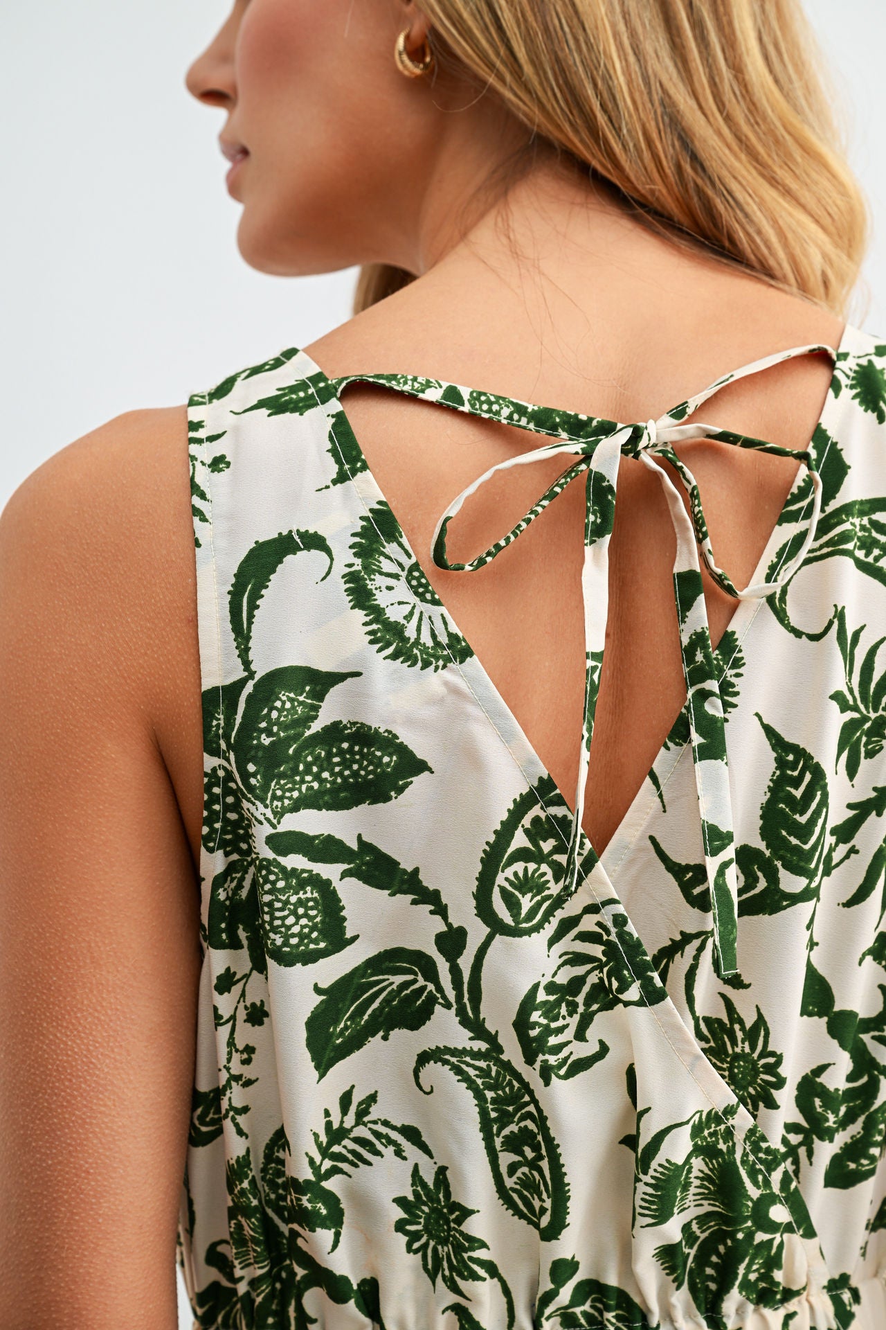 Olive Rust Multi V-Neck Jumpsuit