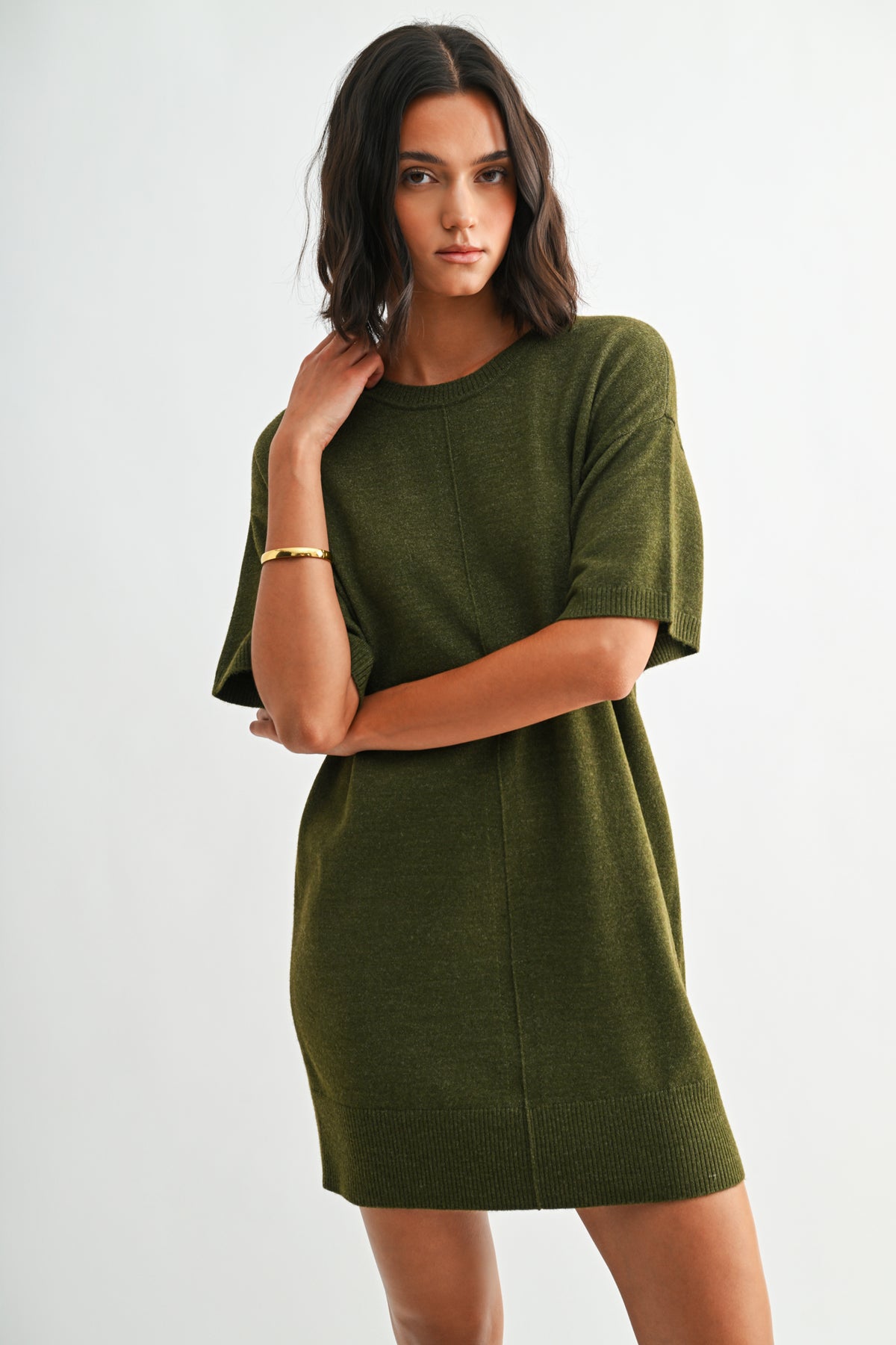 Moss Short Sleeve T-Shirt Dress