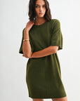 Moss Short Sleeve T-Shirt Dress