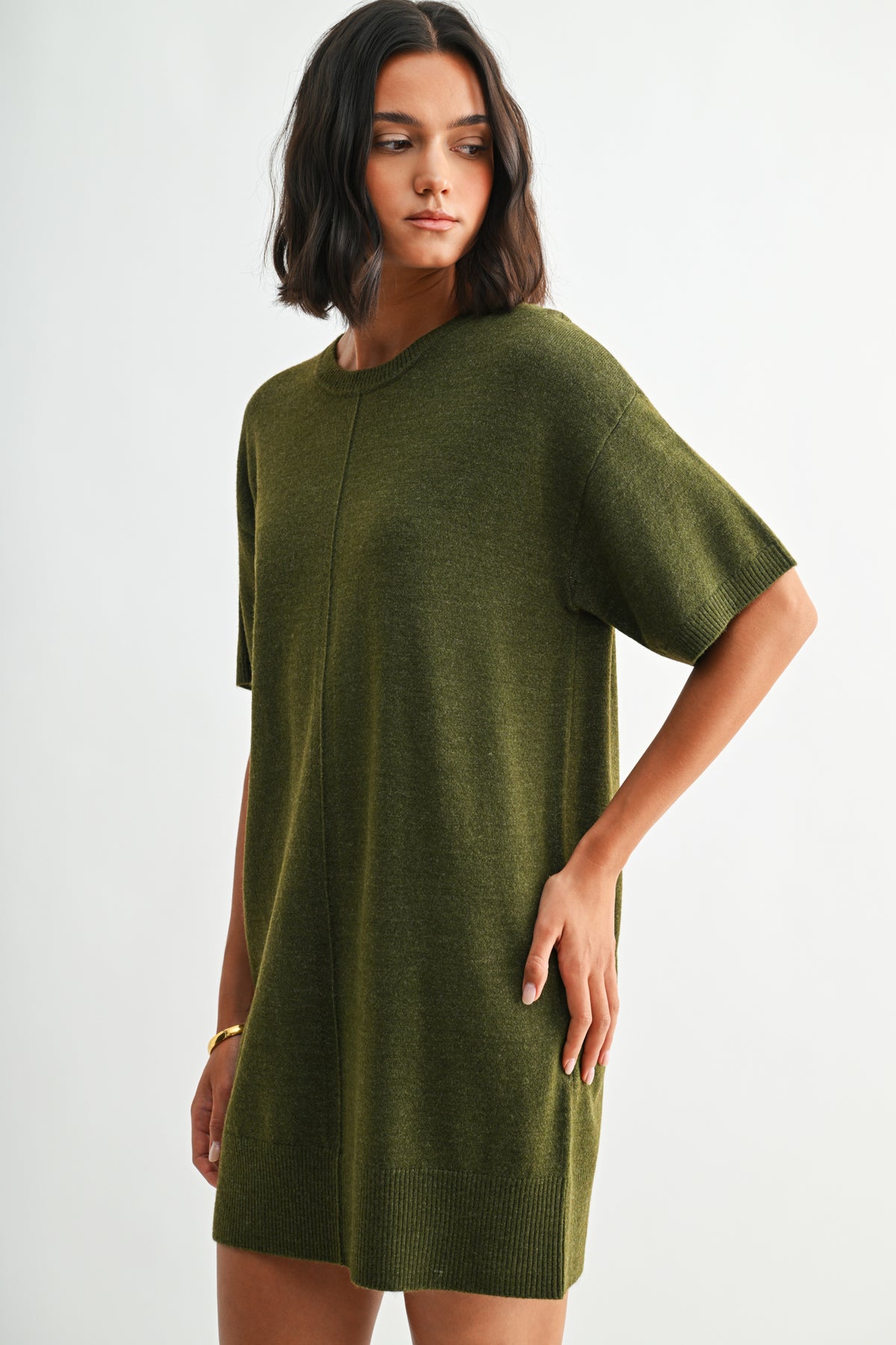 Moss Short Sleeve T-Shirt Dress