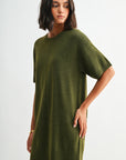 Moss Short Sleeve T-Shirt Dress