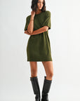 Moss Short Sleeve T-Shirt Dress
