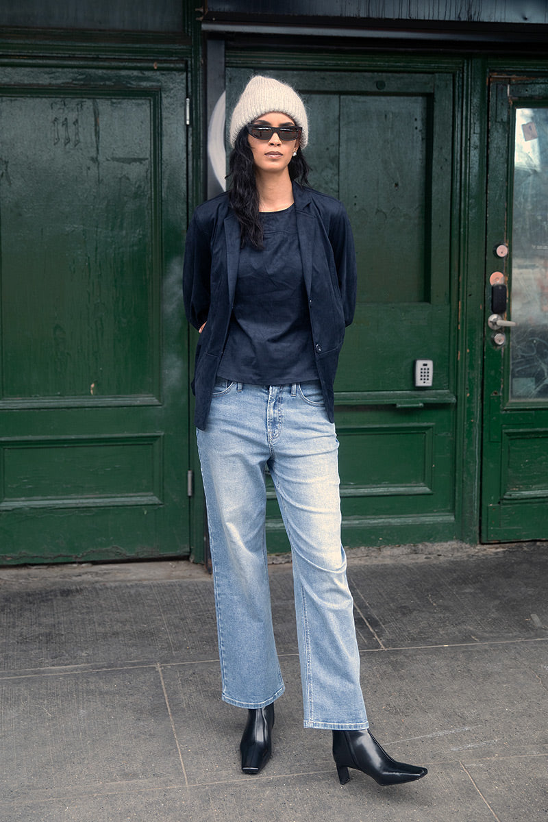 Indigo No Waist Straight Leg