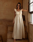 Pearl Empire Waist Tiered Maxi Dress