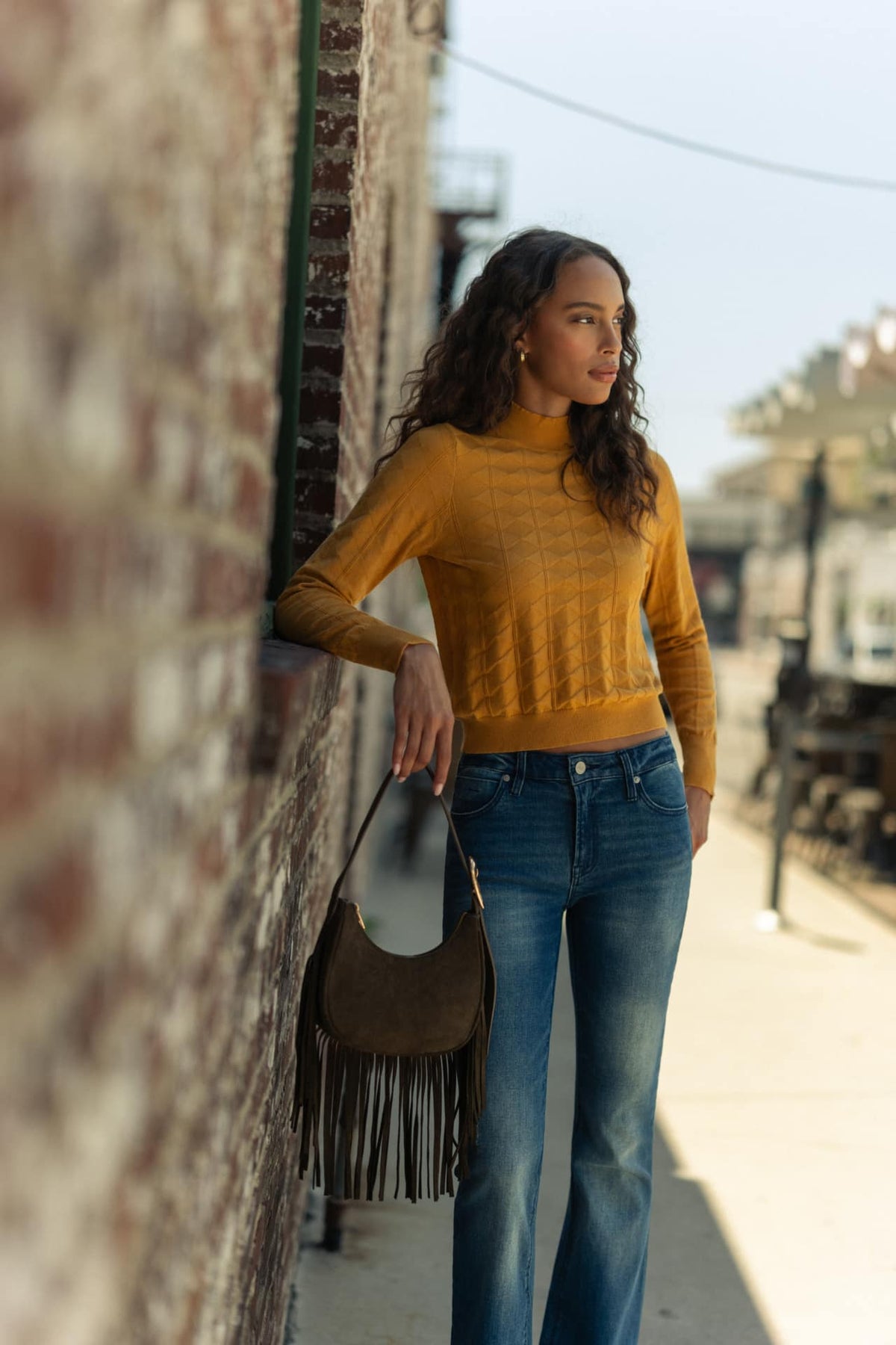 Amber Long Sleeve Mock Neck Sweater