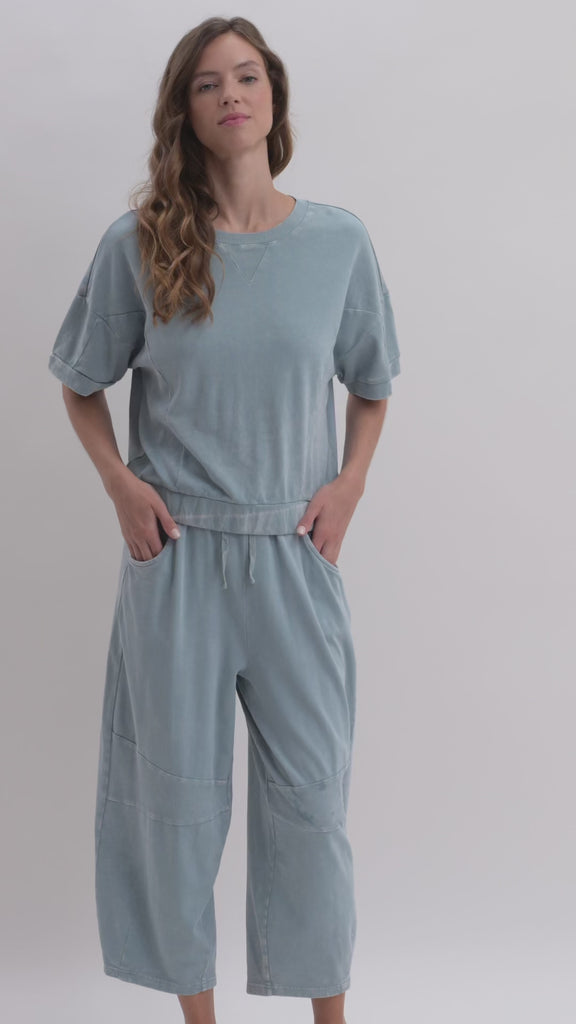 Blue Grotto Short Sleeve Sweatshirt