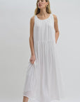 White Halter Neck A-line Maxi Dress Video