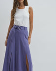  White Layered Tank and Double Slit Midi Skirt Video