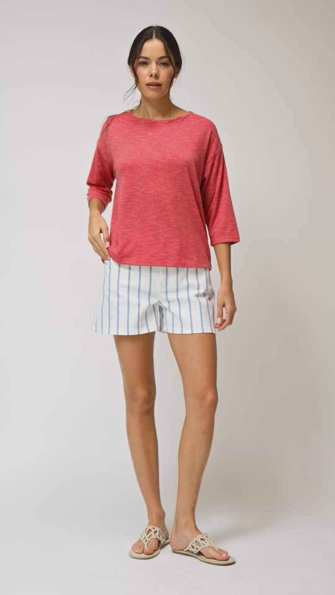 White Striped Shorts Video