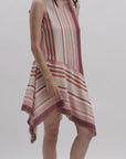 Red Striped Handkerchief Dress