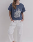 Short Sleeve Cropped Tee Cadet Blue video