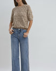 Burlap Short Sleeve Distressed Sweater Video