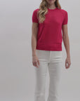 Bright Rose Short Sleeve Sweater Video