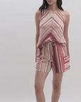 Red Multi Print A-line Tank Topand Bermuda Cargo Short Video